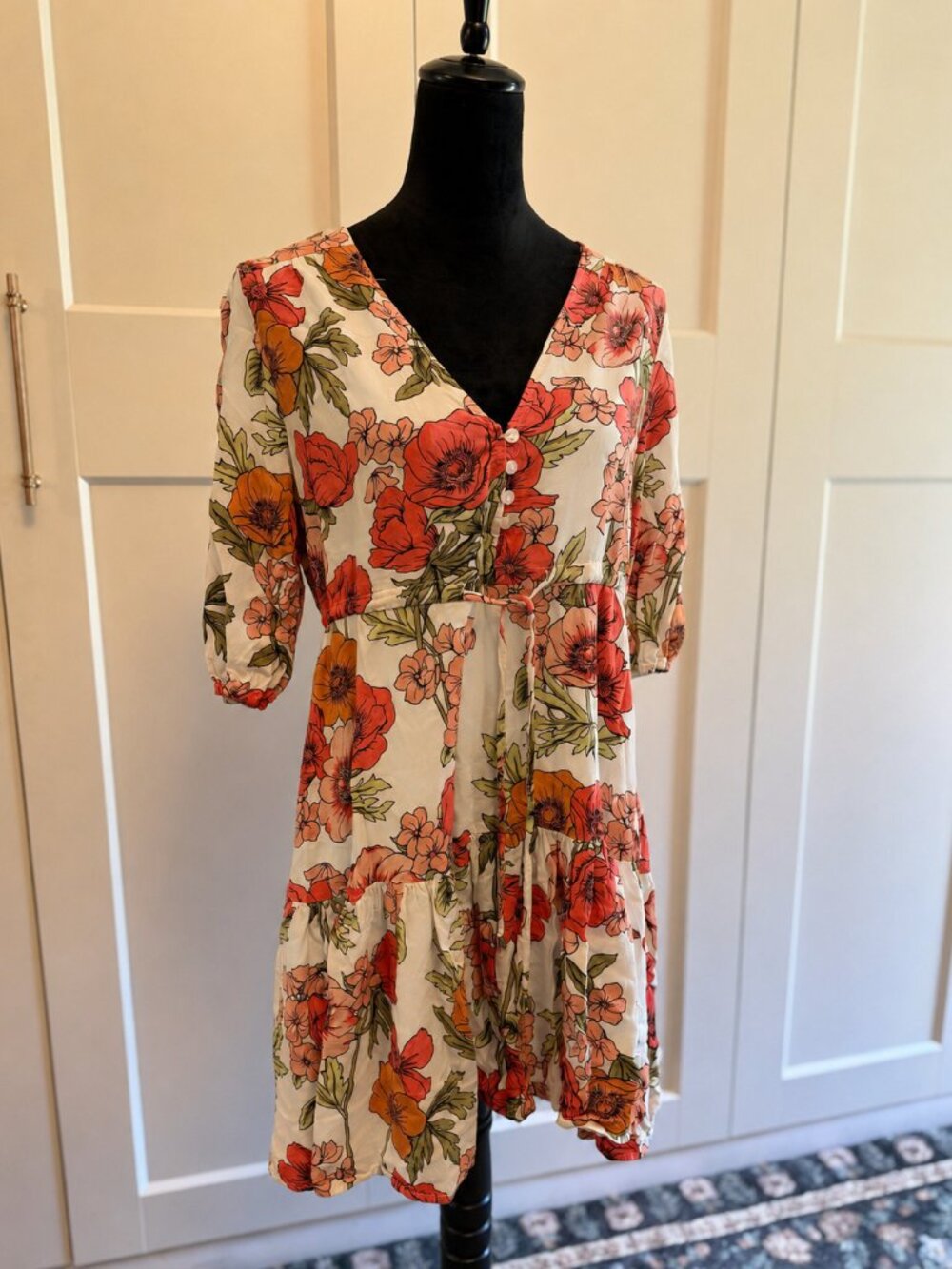 Petal & Pup Floral Tiered Mini Dress • Puff Sleeve